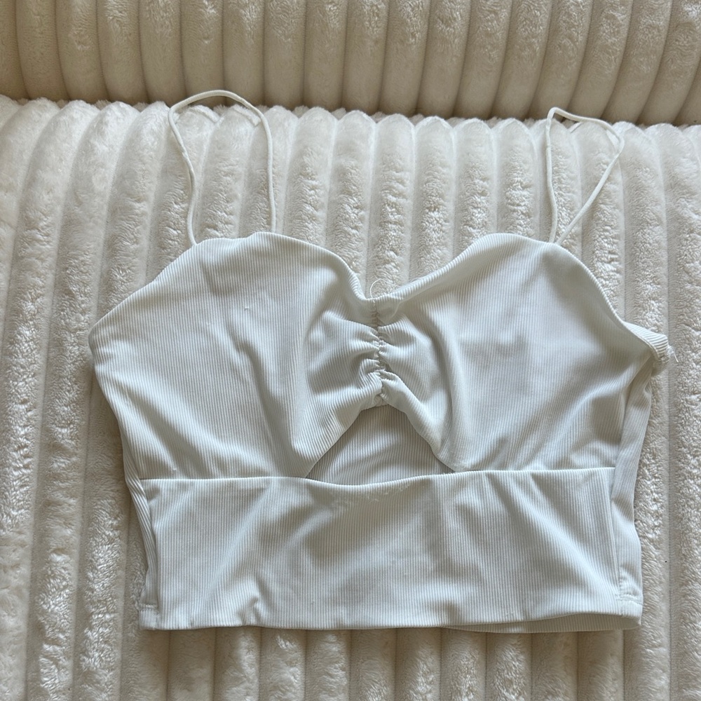 HYFVE White Ruched Camisole Top